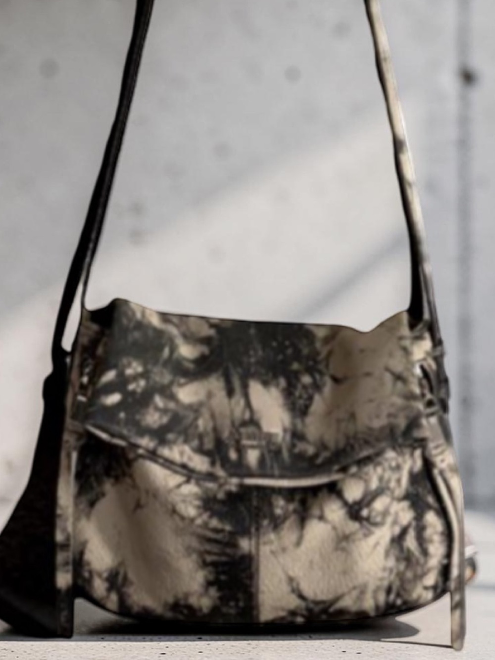 Aimee Kestenberg Neutral Tie-Dye Leather Crossbody Bag - Picture 4 of 16